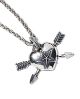 Heart &amp; Sheriff Star Double Arrow &amp; Double Arrow Clasp Chain(28'/71cm)