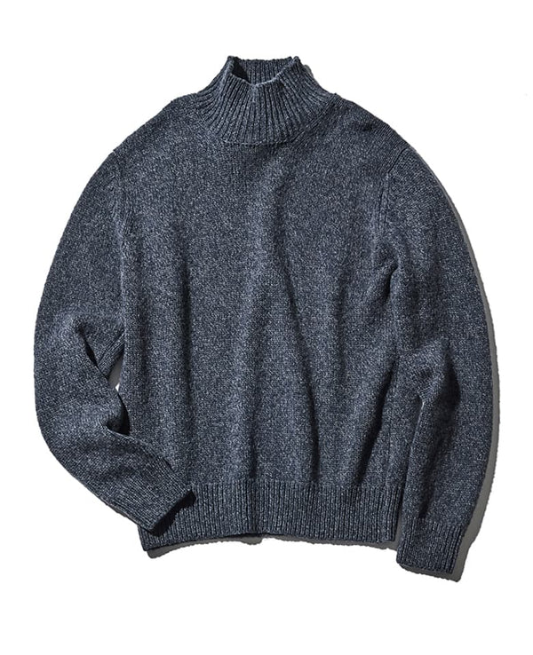 Cashmere Wool Captain's Funnel Neck Sweater