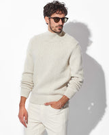 Cashmere Wool Captain's Funnel Neck Sweater
