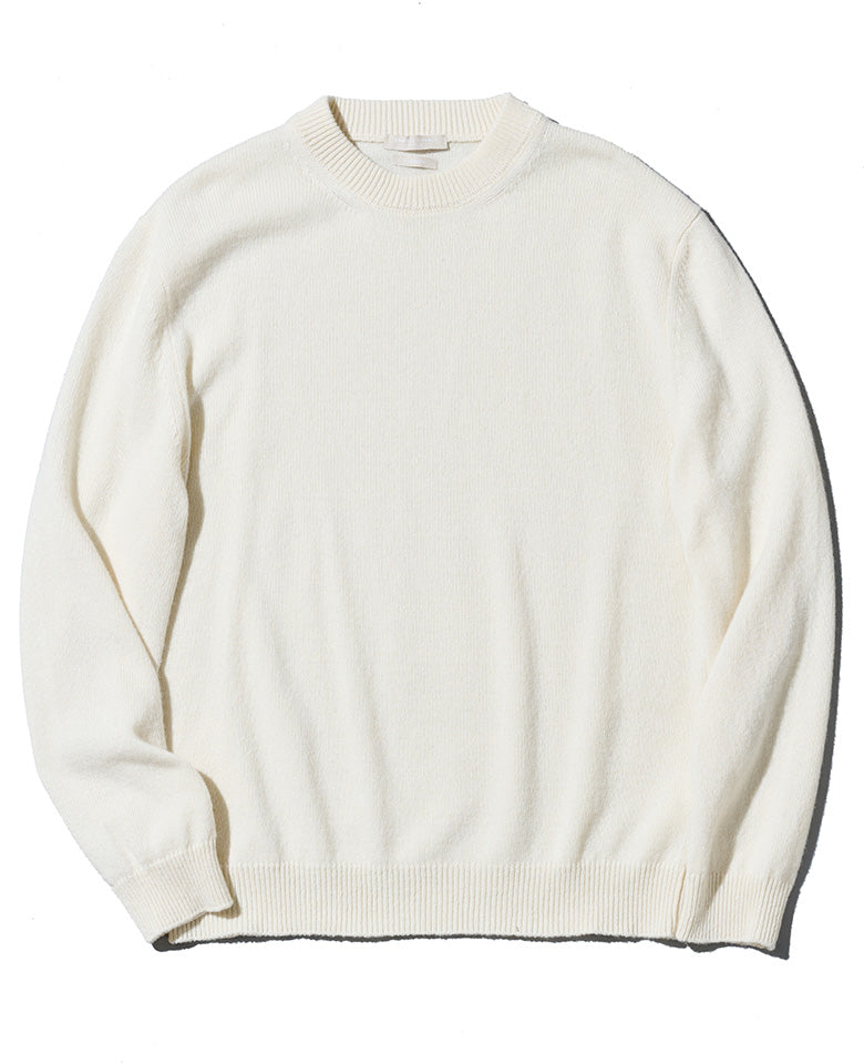 カシミヤ100％クルーネックニット