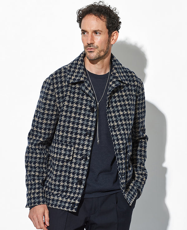 千鳥格子柄ブルゾン