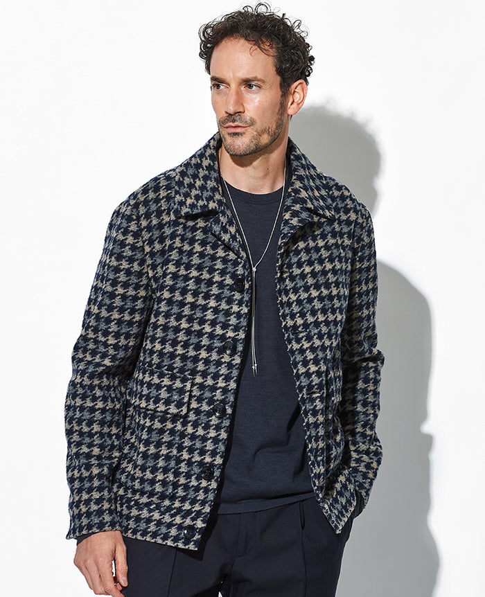 千鳥格子柄ブルゾン – 買えるLEON
