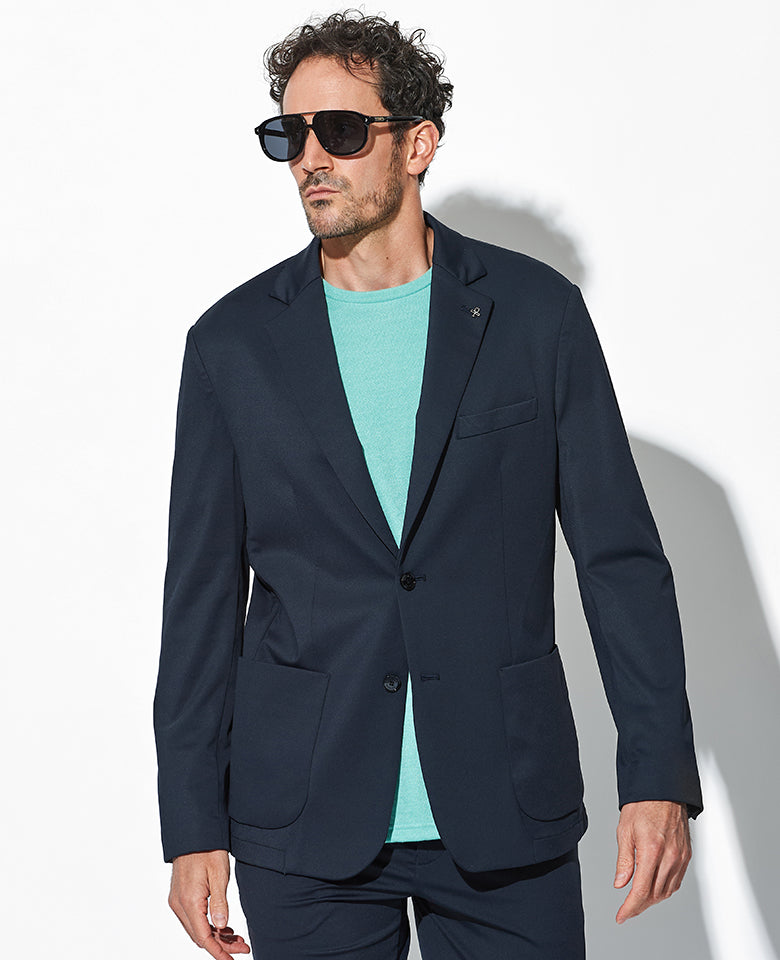 ライクラストレッチセットアップ（ネイビー）