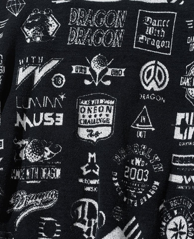 バリアスマークスジャガードニット