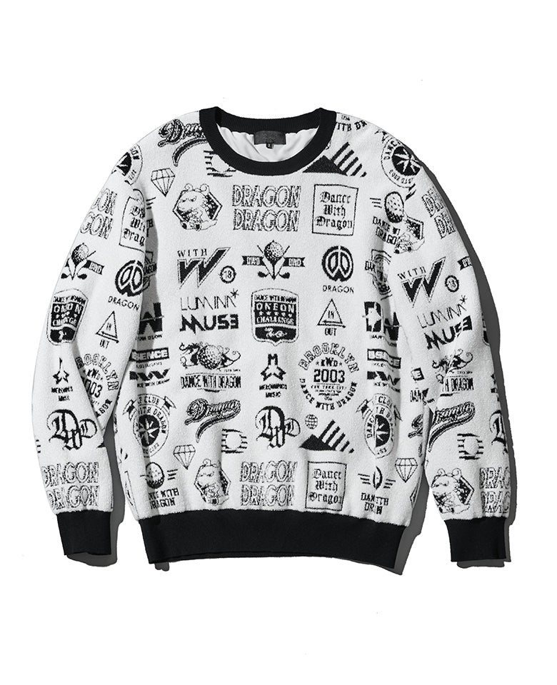 バリアスマークスジャガードニット