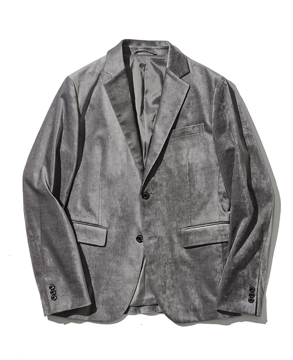 別珍ストレッチセットアップ（グレー）