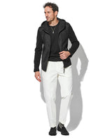 ツイードプリントポリエステルスエードパーカ