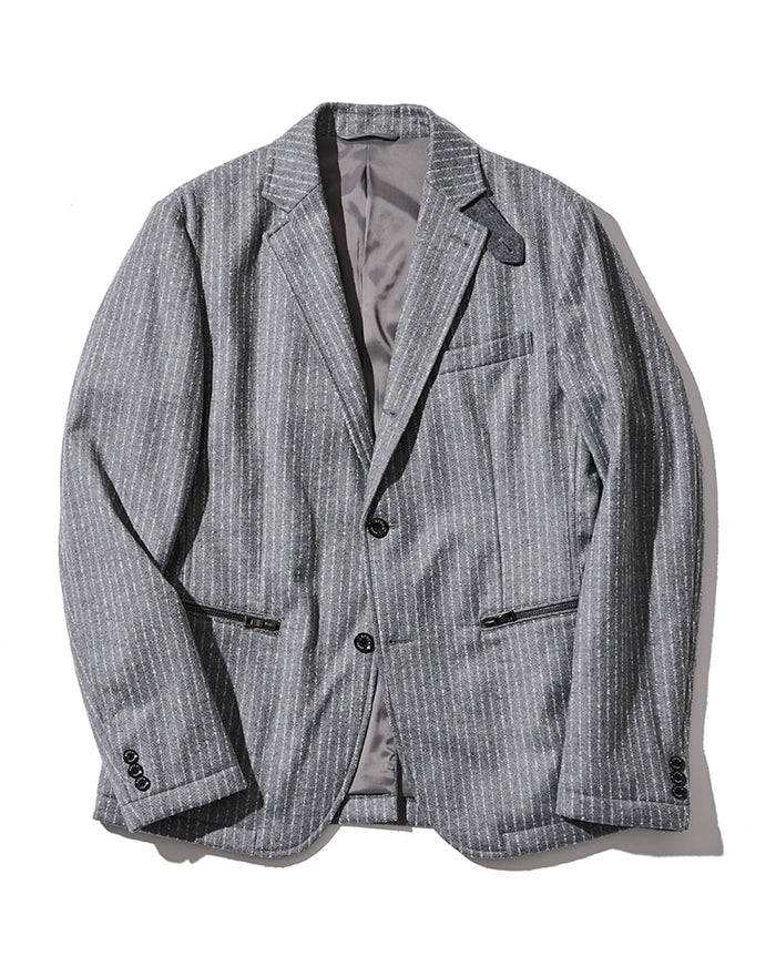 cale カル 24AW ウール ストライプ セットアップ チャコール 3 ストライプセットアップ（チャコール） – 買えるLEON