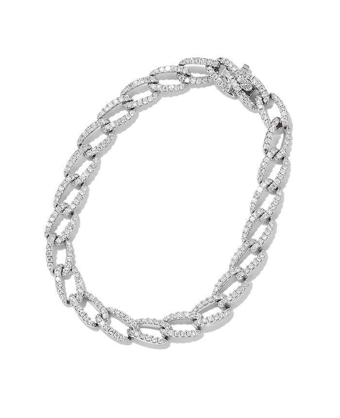 K18WG ダイヤ　ブレスレット K18WGダイヤデザインBL – 買えるLEON