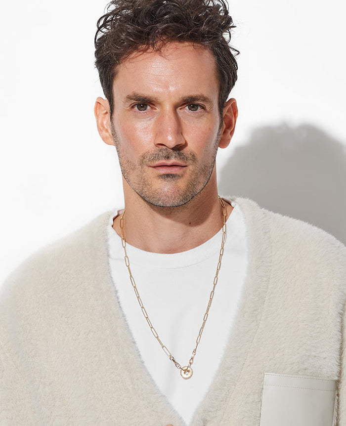 mototoK10クリップチェーンネックレス k10 ペーパークリップチェーン