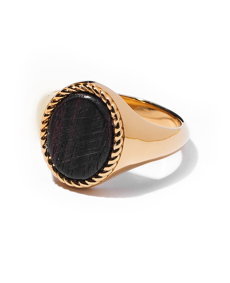 OVAL ENCLOSED SIGNET RING