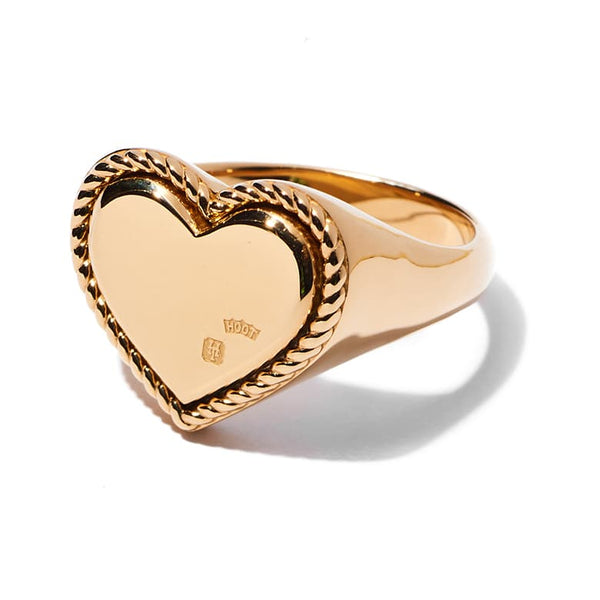 HEART ENCLOSED SIGNET RING – 買えるLEON