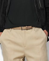 ナローレザーエラスティックベルト