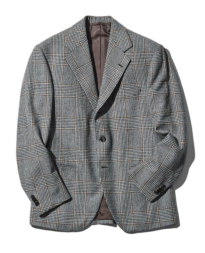Liverano&Liverano テーラードジャケット リベラーノ LIVERANO】秋冬向け ライトツイード毛ホームスパン織り