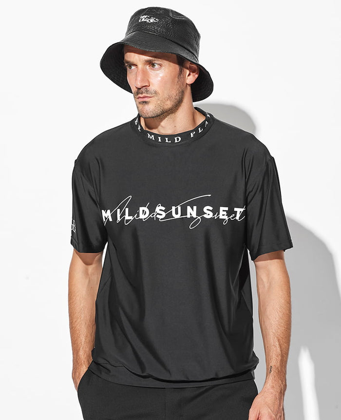 紺色L マルボンゴルフ モックネック トレーナー メンズシャツ トップス