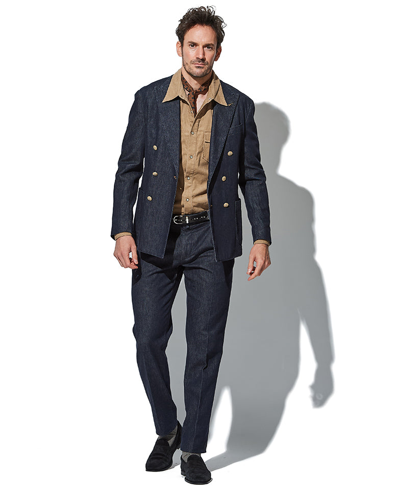 カジュアルデニムセットアップ（ネイビー）