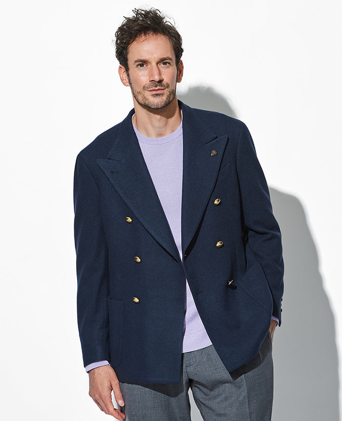 【美品】ガブリエレパジーニ カシミヤ ピークドラペル ジャケット 美品】ガブリエレパジーニ カシミヤ ピークドラペル ジャケット