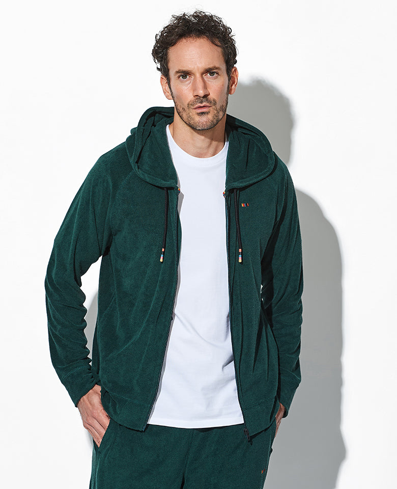 ロングスリーブジップアップパーカー