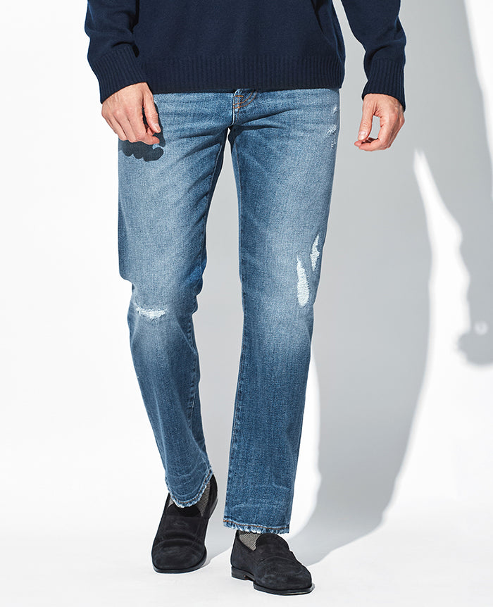 テーパードストレッチデニム