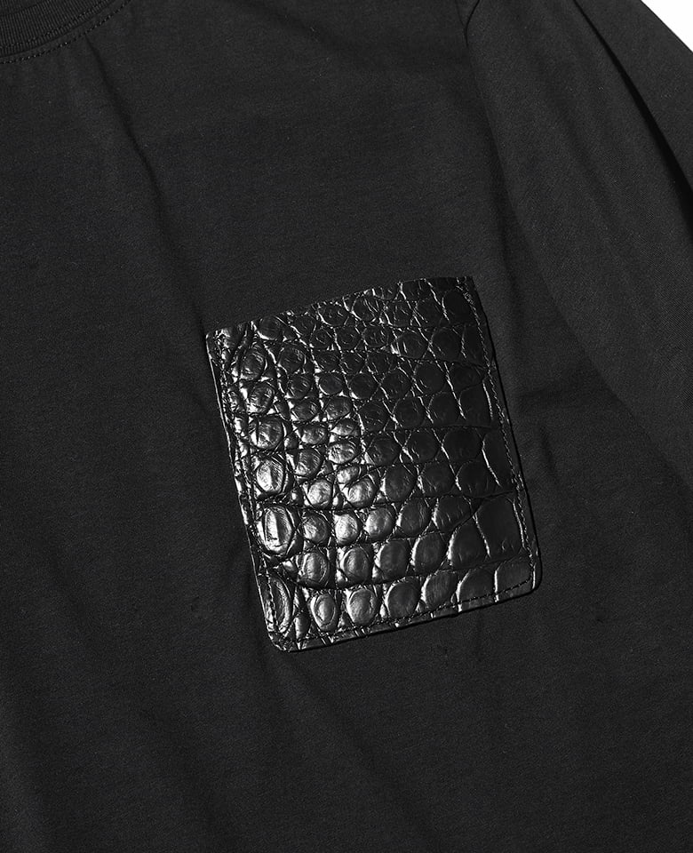 クロコポケット付きロングTEE