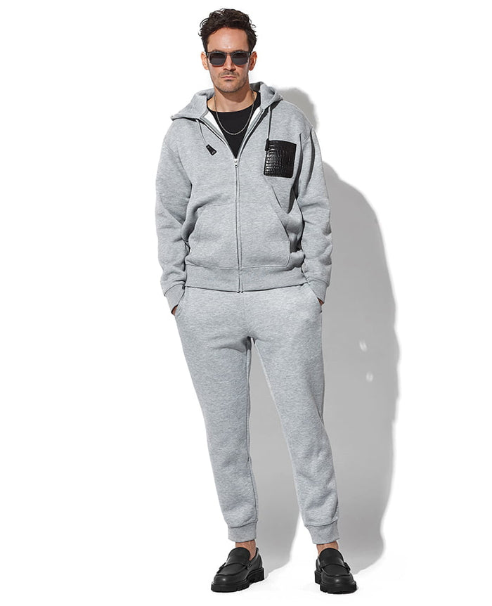 クロコポケット付きスウェットパーカー – 買えるLEON