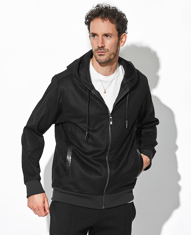 LEON別注 カシミヤZIPパーカー