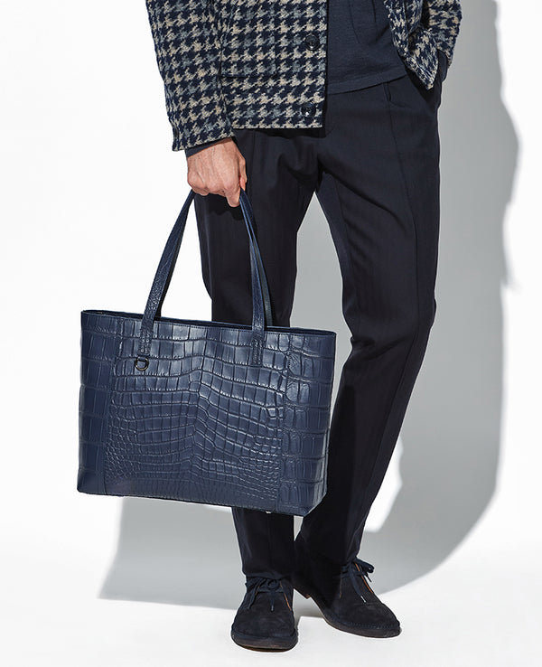 マットクロコダイルトート