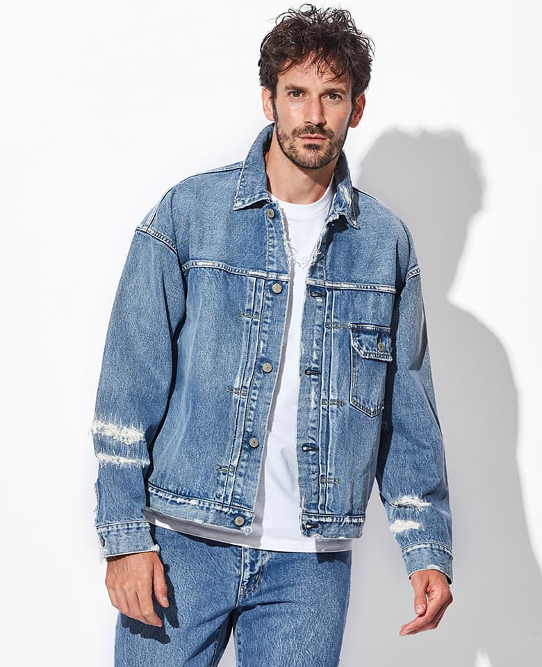 14OZ DENIM 1st JKT（リペア） – 買えるLEON