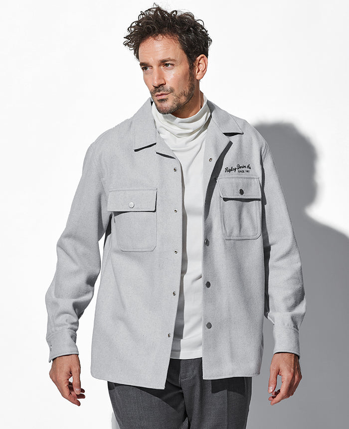 ウールブレンド アンコンシャツジャケット – 買えるLEON