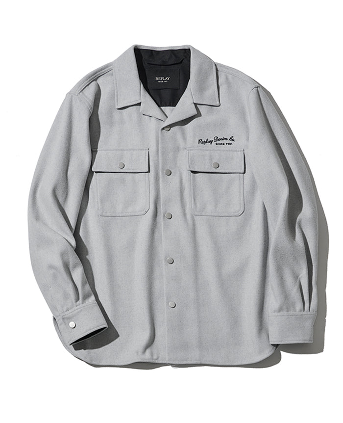 ウールブレンド アンコンシャツジャケット – 買えるLEON