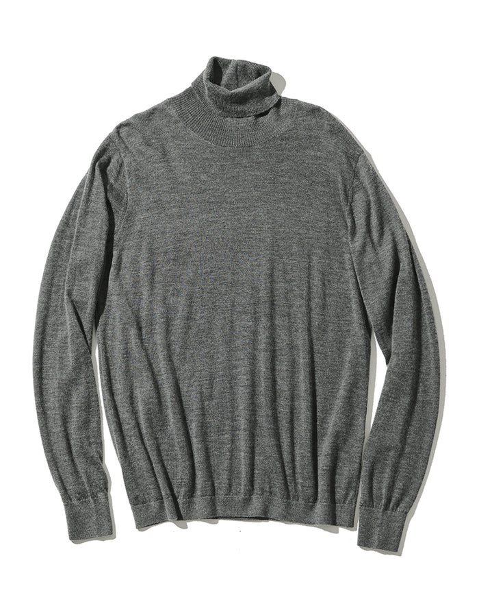 18ゲージシルクカシミアタートルネック