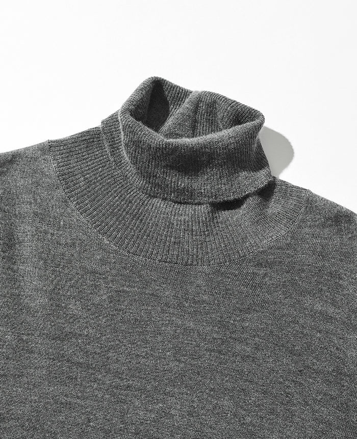 18ゲージシルクカシミアタートルネック – 買えるLEON