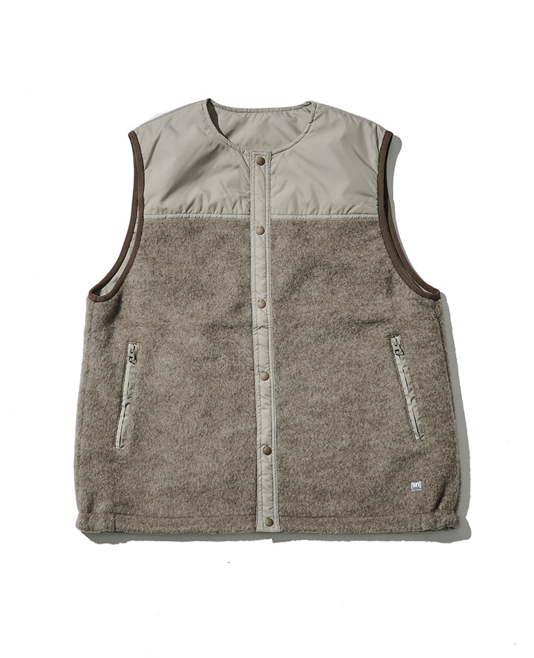 ウールフリースリバーシブルベスト