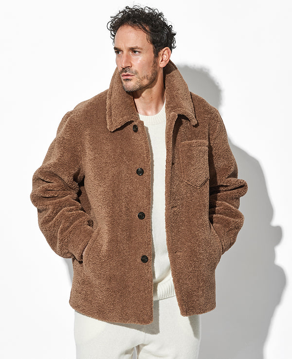 LEON別注 フェイクボアシャツジャケット