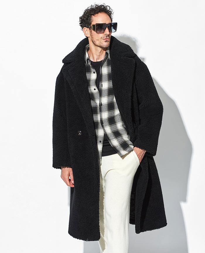 LEON別注 フェイクボアロングコート – 買えるLEON