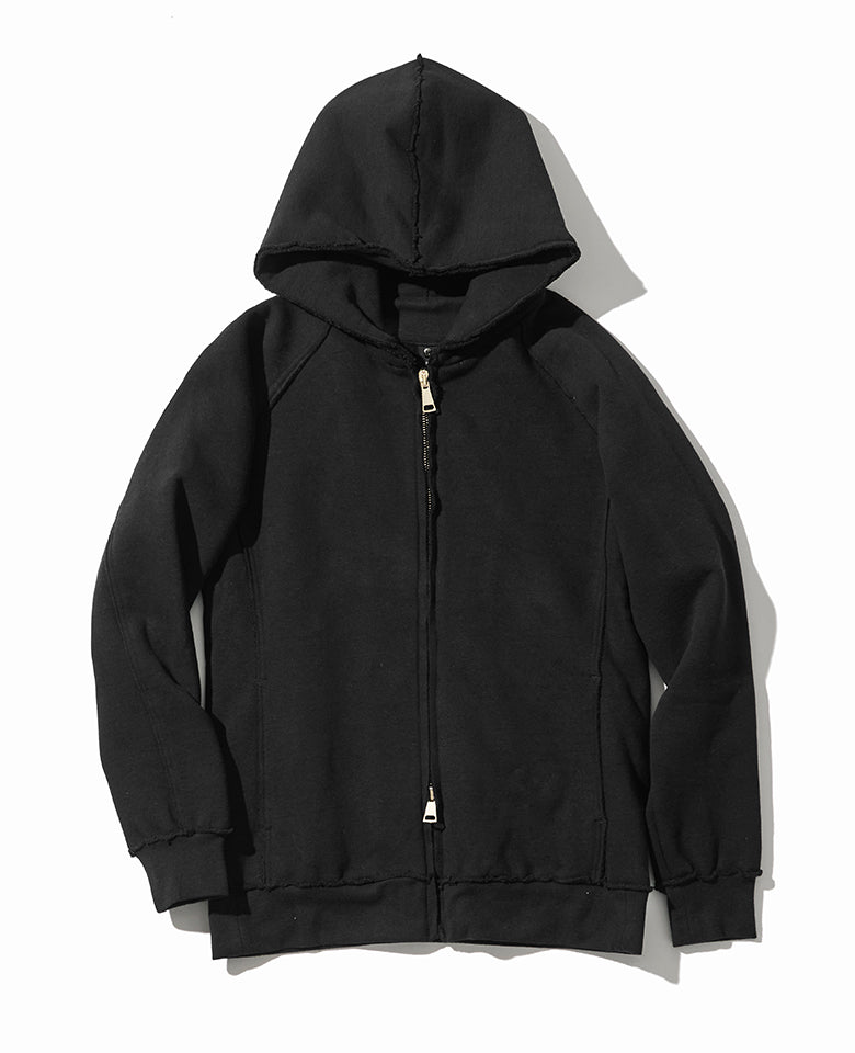 LEONARD ベルベット ブラックパーカー 40 LEON別注 スーパー裏毛 ジップアップパーカー – 買えるLEON