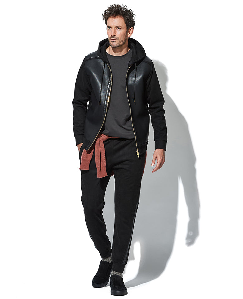 LEON別注 ストレッチスウェードセットアップ（ブラック）