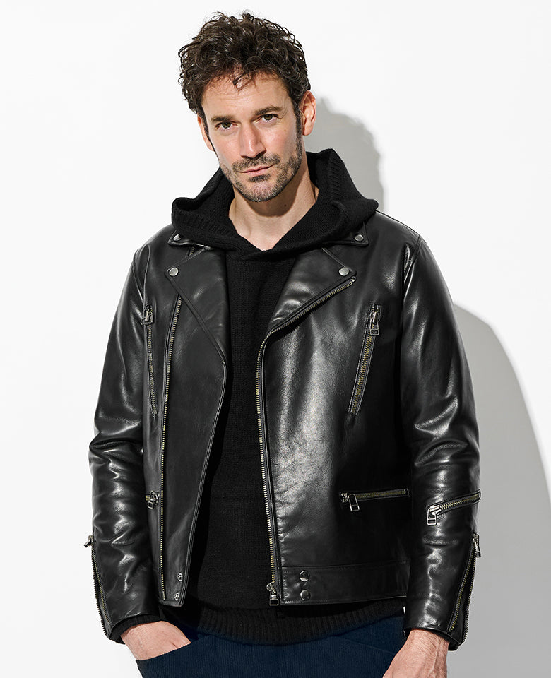 ワイドフィットダブルライダースジャケット