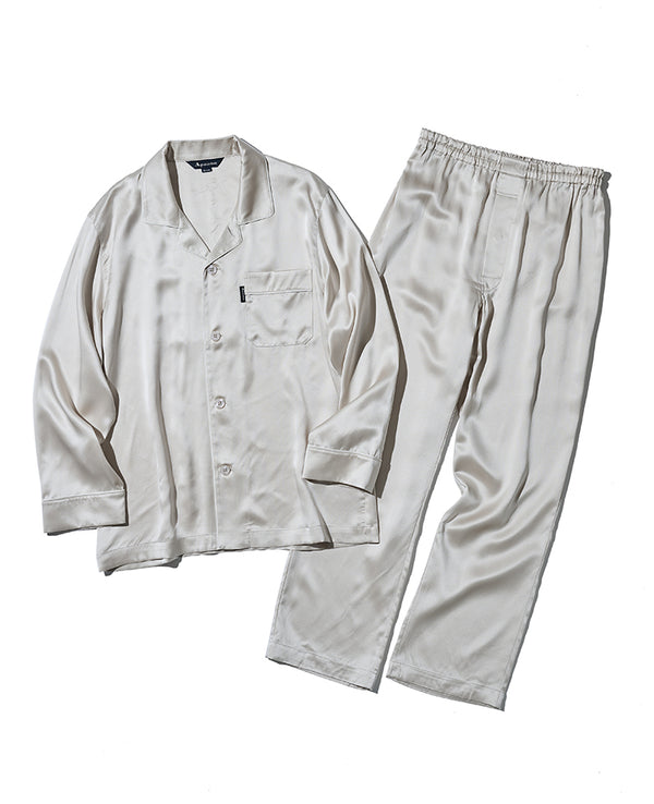 パジャマ シルクサテン無地