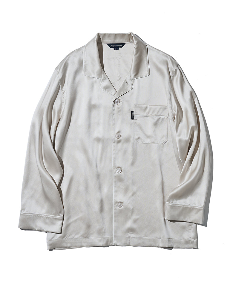 パジャマ シルクサテン無地