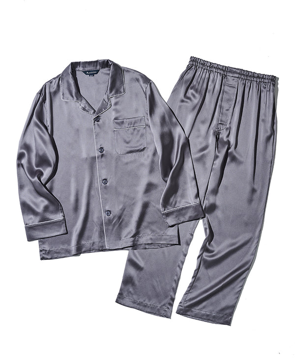 パジャマ シルクサテン無地