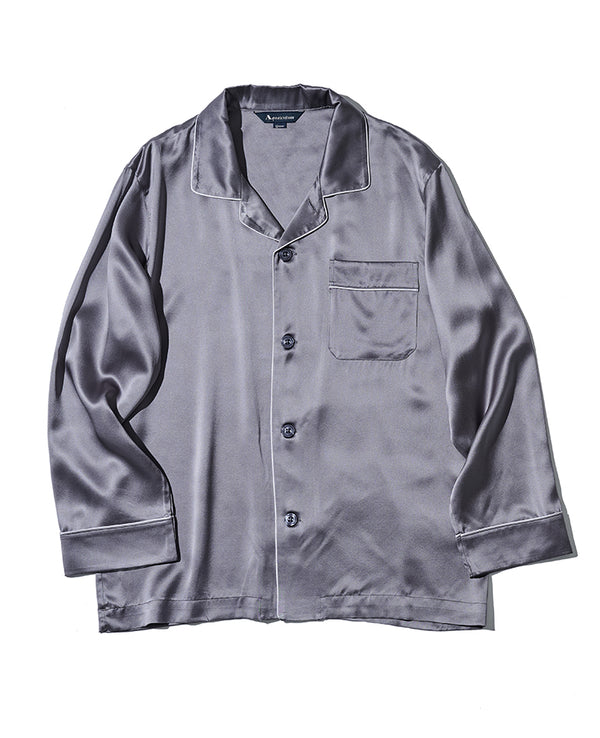 パジャマ シルクサテン無地