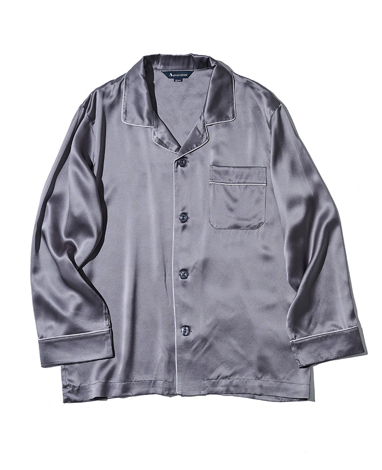 パジャマ シルクサテン無地