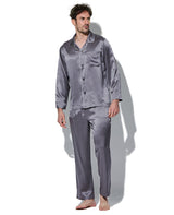 パジャマ シルクサテン無地