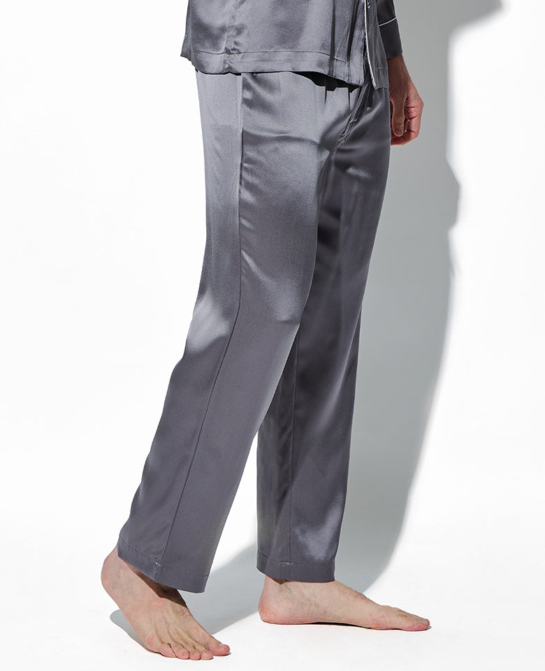 パジャマ シルクサテン無地