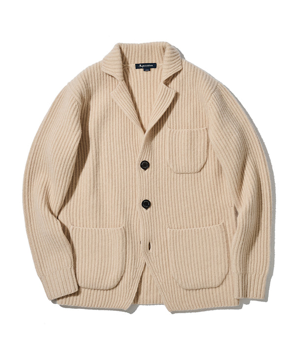 カシミアカーディガンジャケット