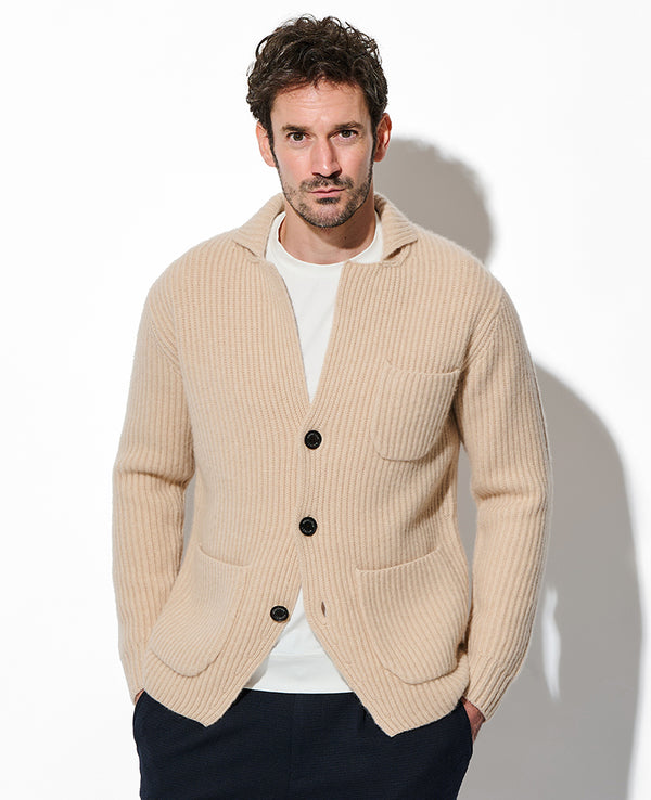 カシミアカーディガンジャケット