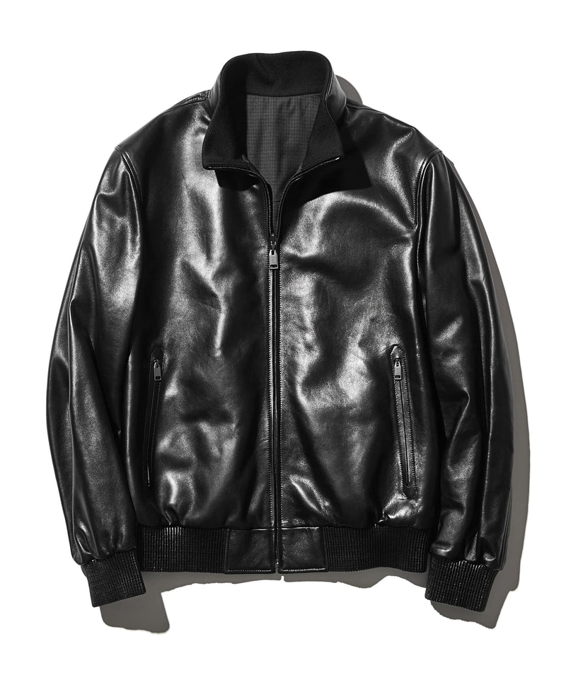 leather blouson