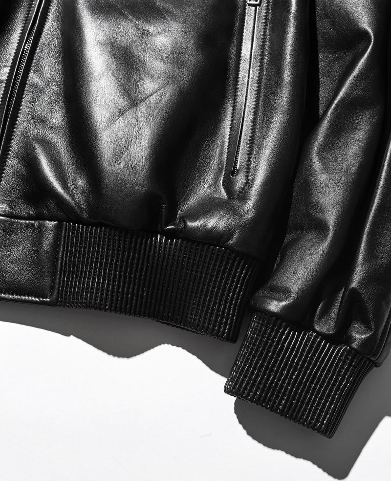 leather blouson