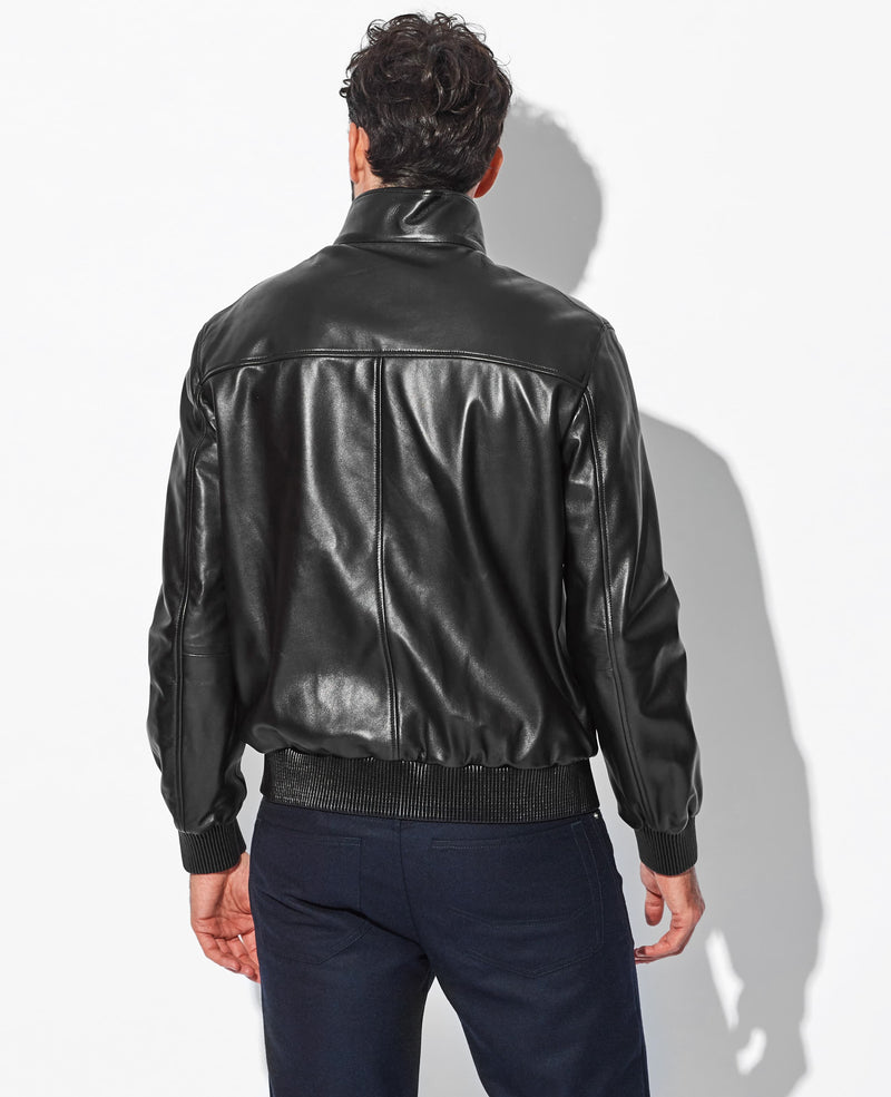 leather blouson